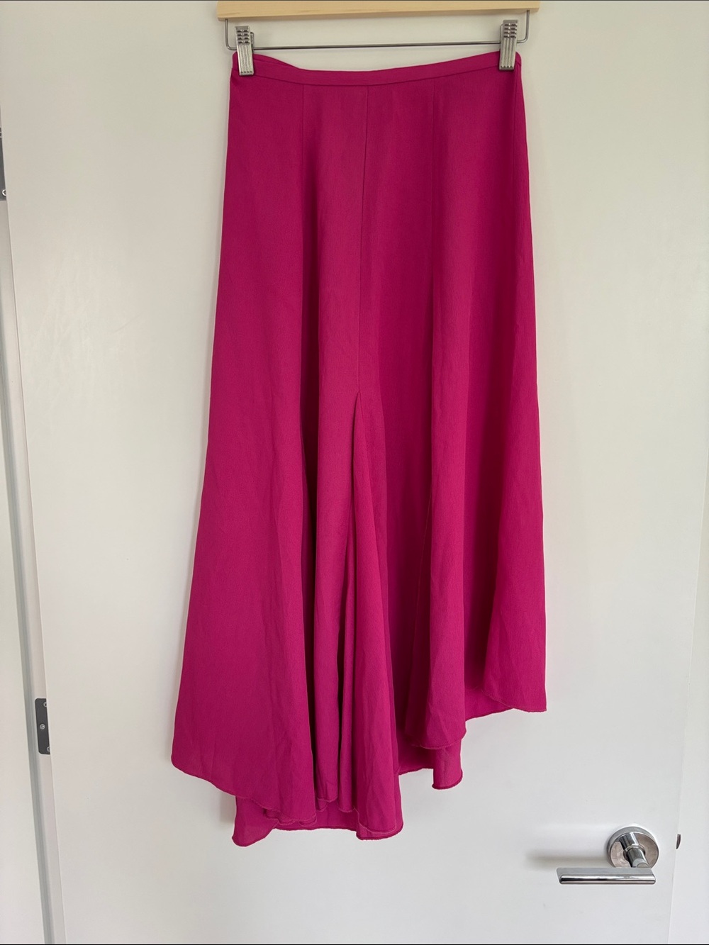 Women's Fuchsia Midi Flared Skirt